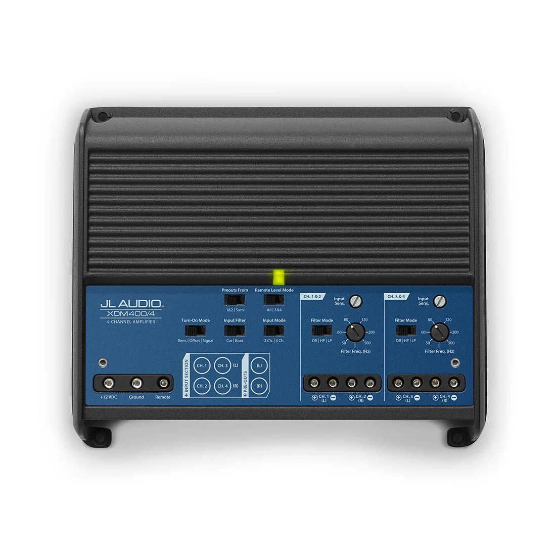 JL Audio XDM400/4 4 Channel 400 W Class D Full-Range Car/Marine Amplifier - #98681 (XDM400/4) - Image 3