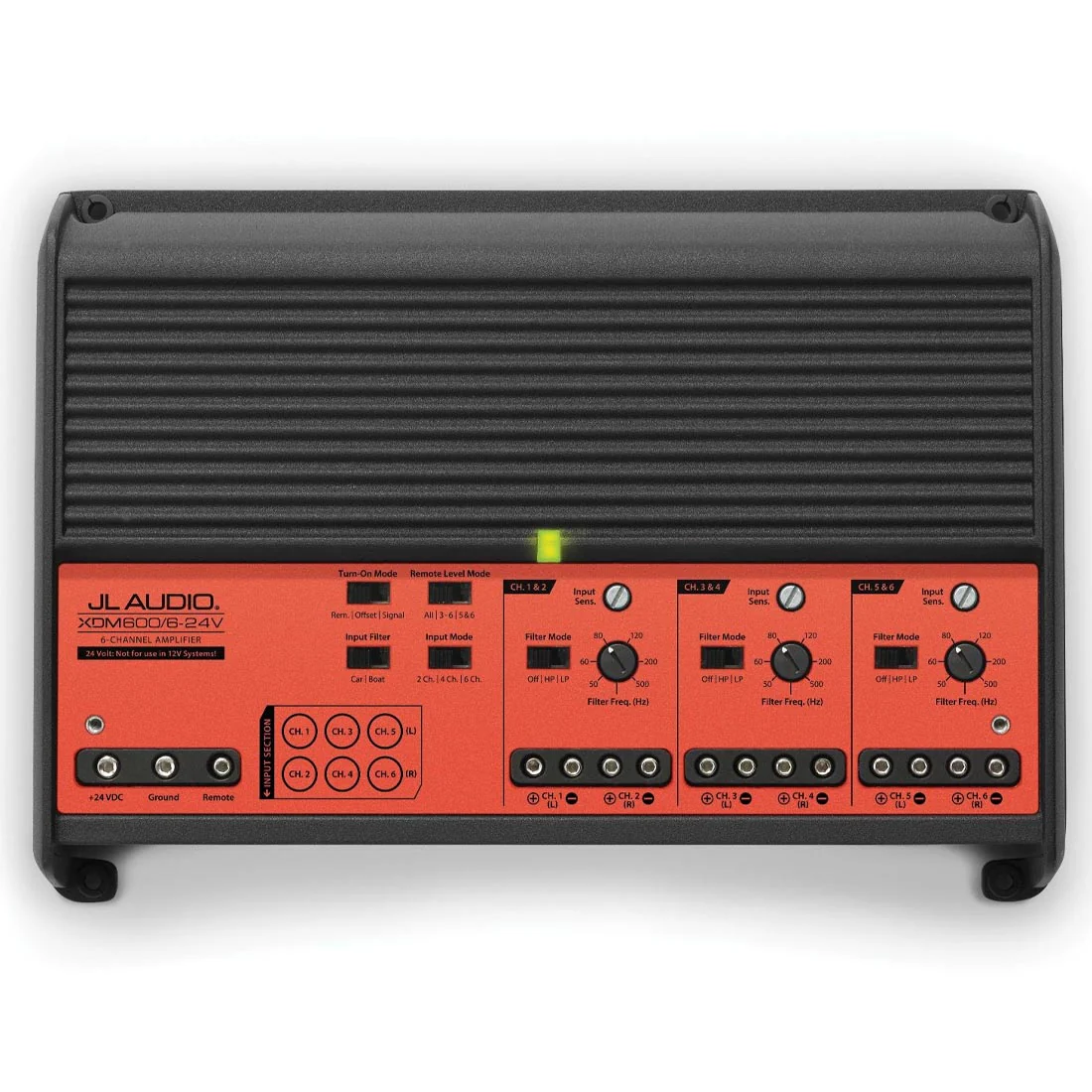 JL Audio XDM600/6-24V 6 Channel 600 W Class D Full-Range Car/Marine Amplifier - #98688 (XDM600/624V) - Image 3