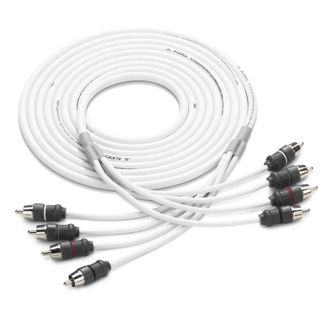 JL Audio XMD-WHTAIC4-12 4-Channel, 12 ft Marine Audio Interconnect - #90441 (XMDWHTAIC412)