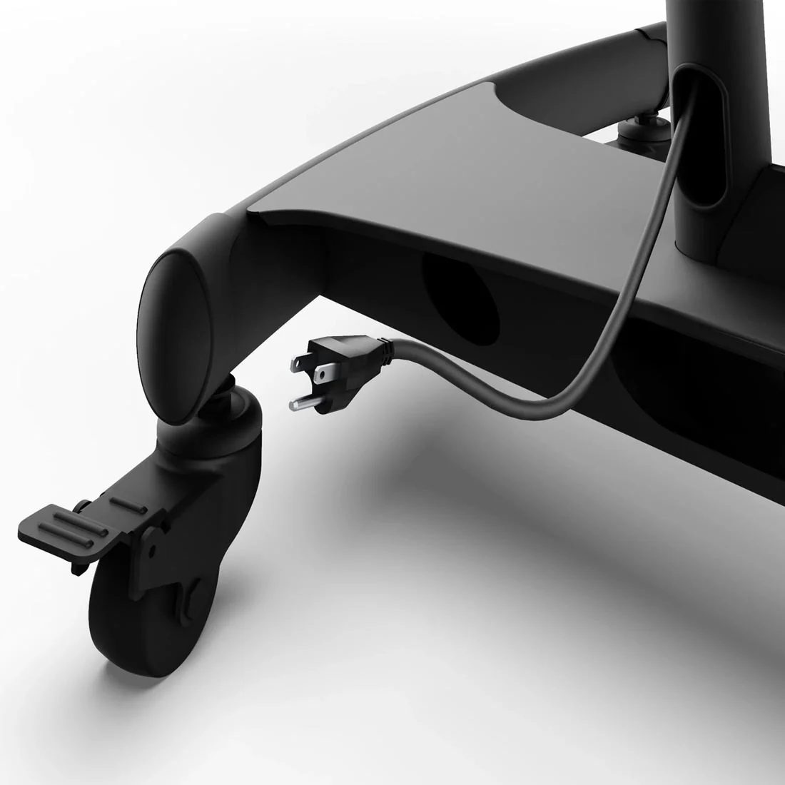 Kanto MTM65PL Rolling TV Cart with Height Adjustment for 37" - 65" TVs - Image 10