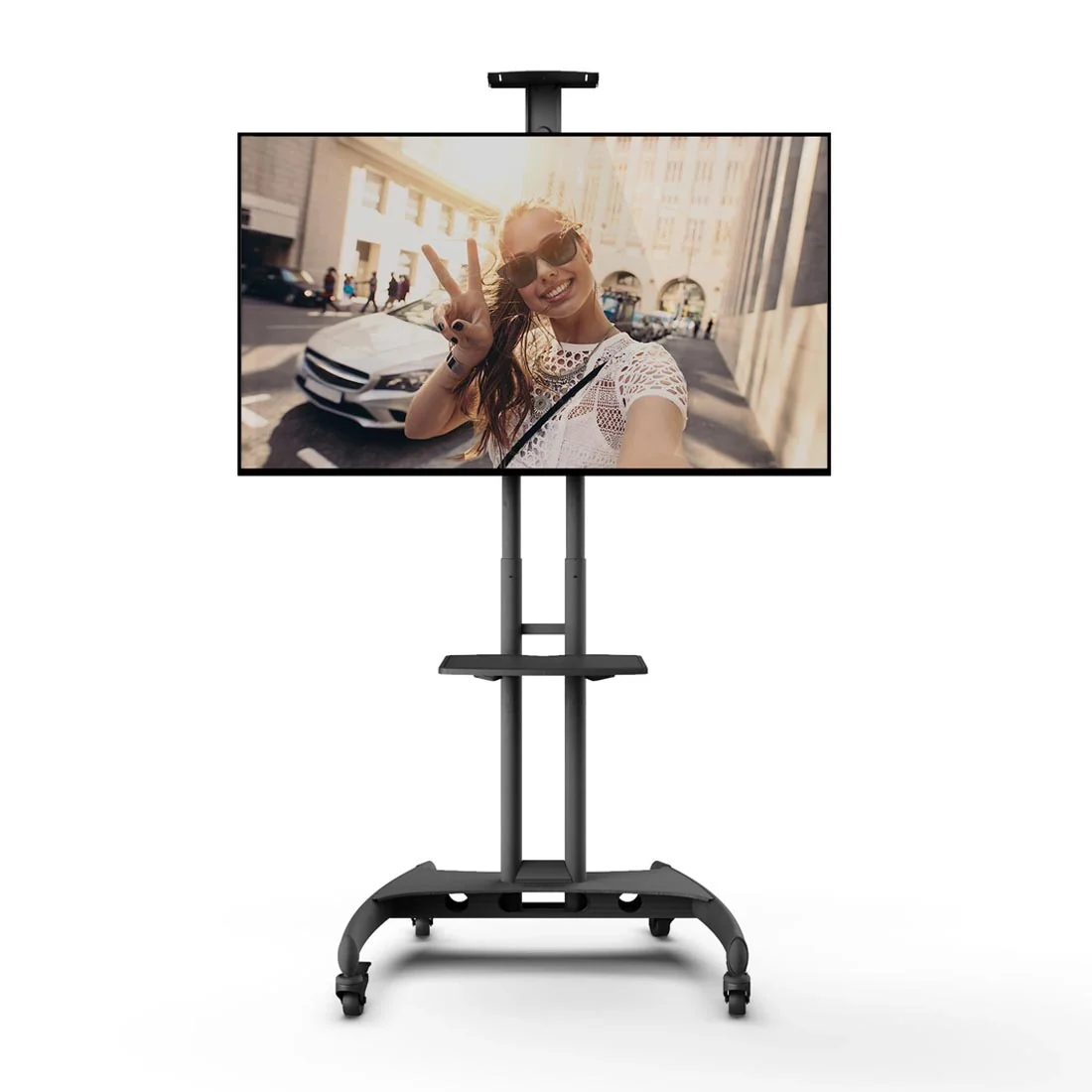 Kanto MTM65PL Rolling TV Cart with Height Adjustment for 37" - 65" TVs - Image 13