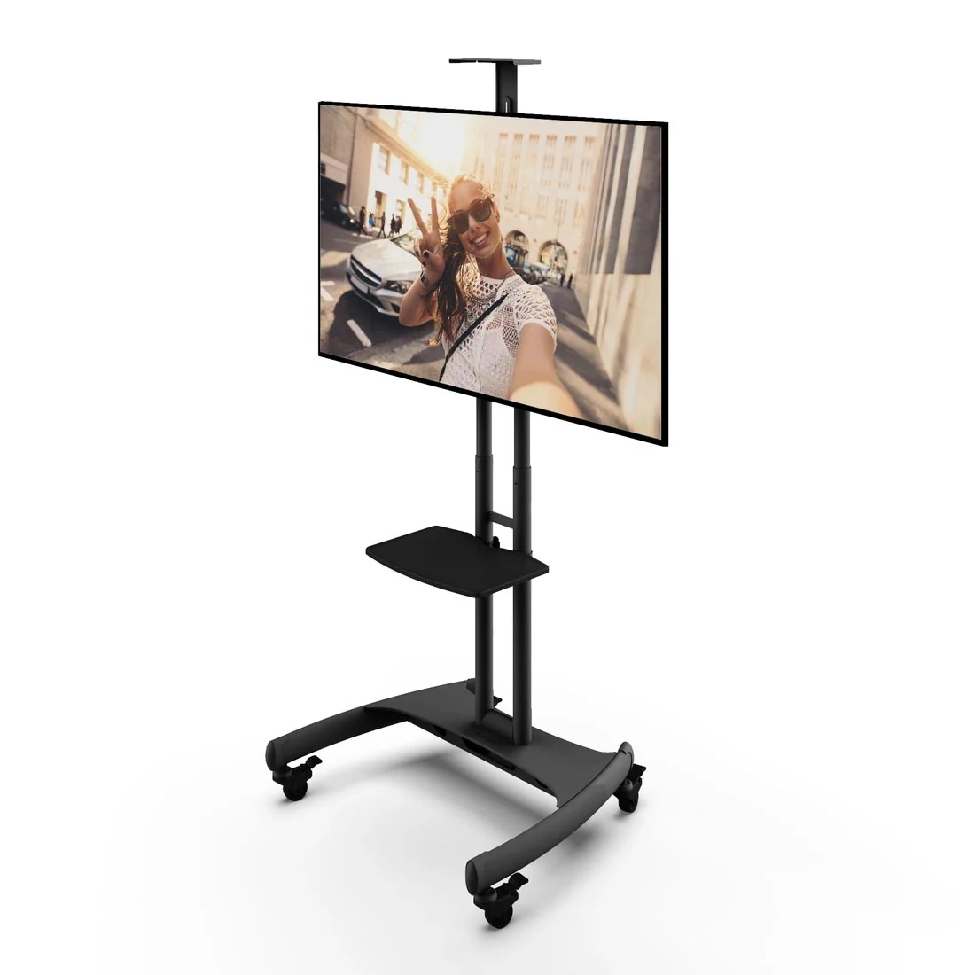 Kanto MTM65PL Rolling TV Cart with Height Adjustment for 37" - 65" TVs - Image 15