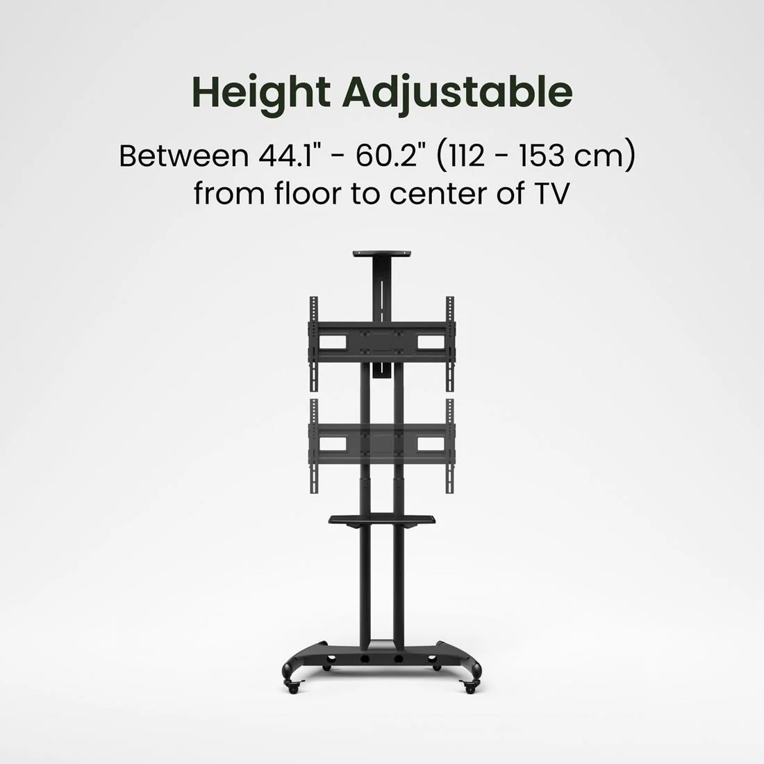 Kanto MTM70PL Rolling TV Cart with Height Adjustment for 40" - 70" TVs - Image 5