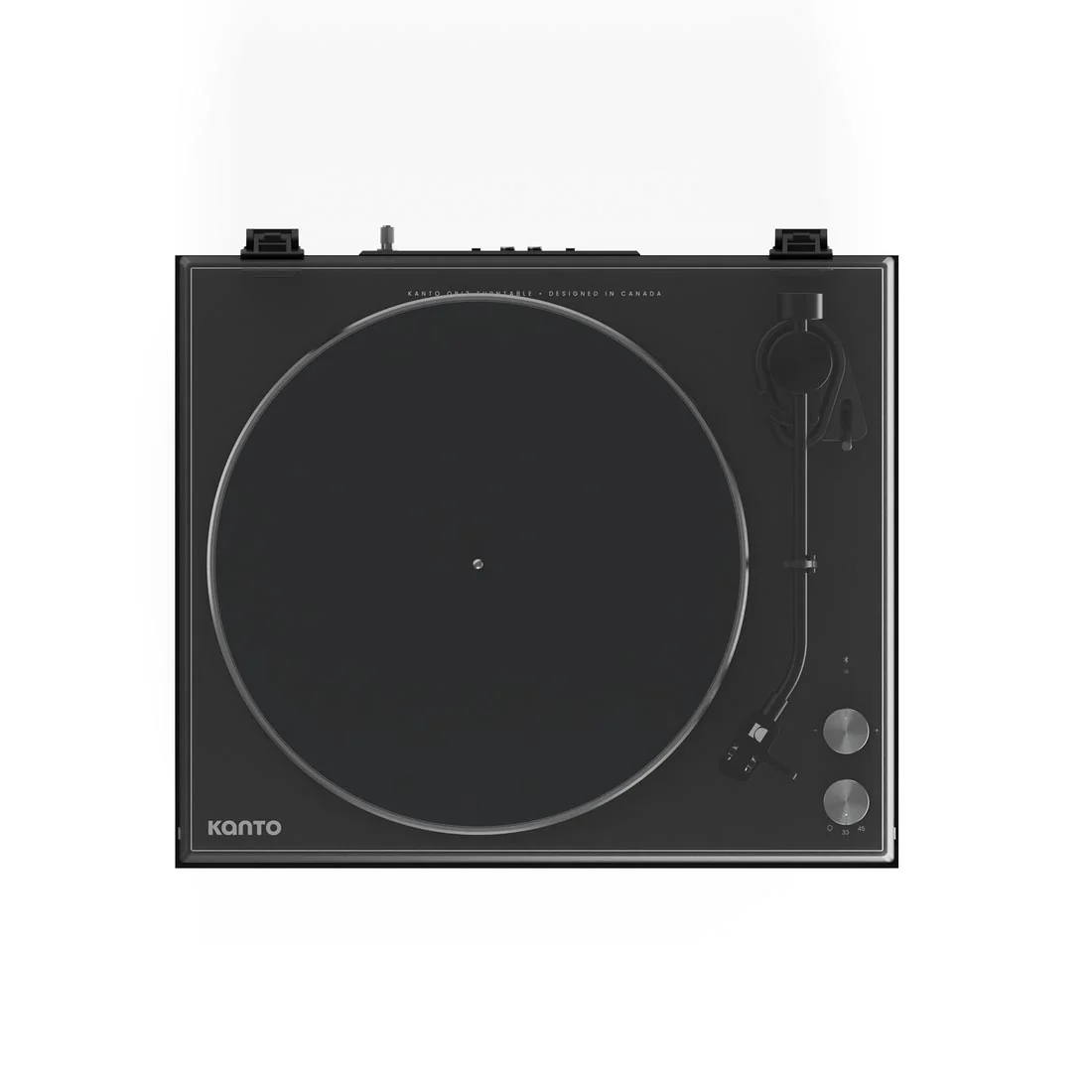 Kanto OBI3VMB Belt Drive Bluetooth Turntable | Onkyo GX-10DBB Compact Powered Bluetooth Bookshelf Speakers - Pair - Black - Bundle - Image 11