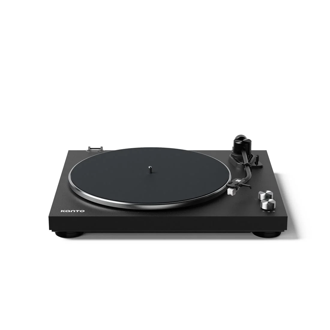 Kanto OBI3VMB Belt Drive Bluetooth Turntable | Onkyo GX-10DBB Compact Powered Bluetooth Bookshelf Speakers - Pair - Black - Bundle - Image 5