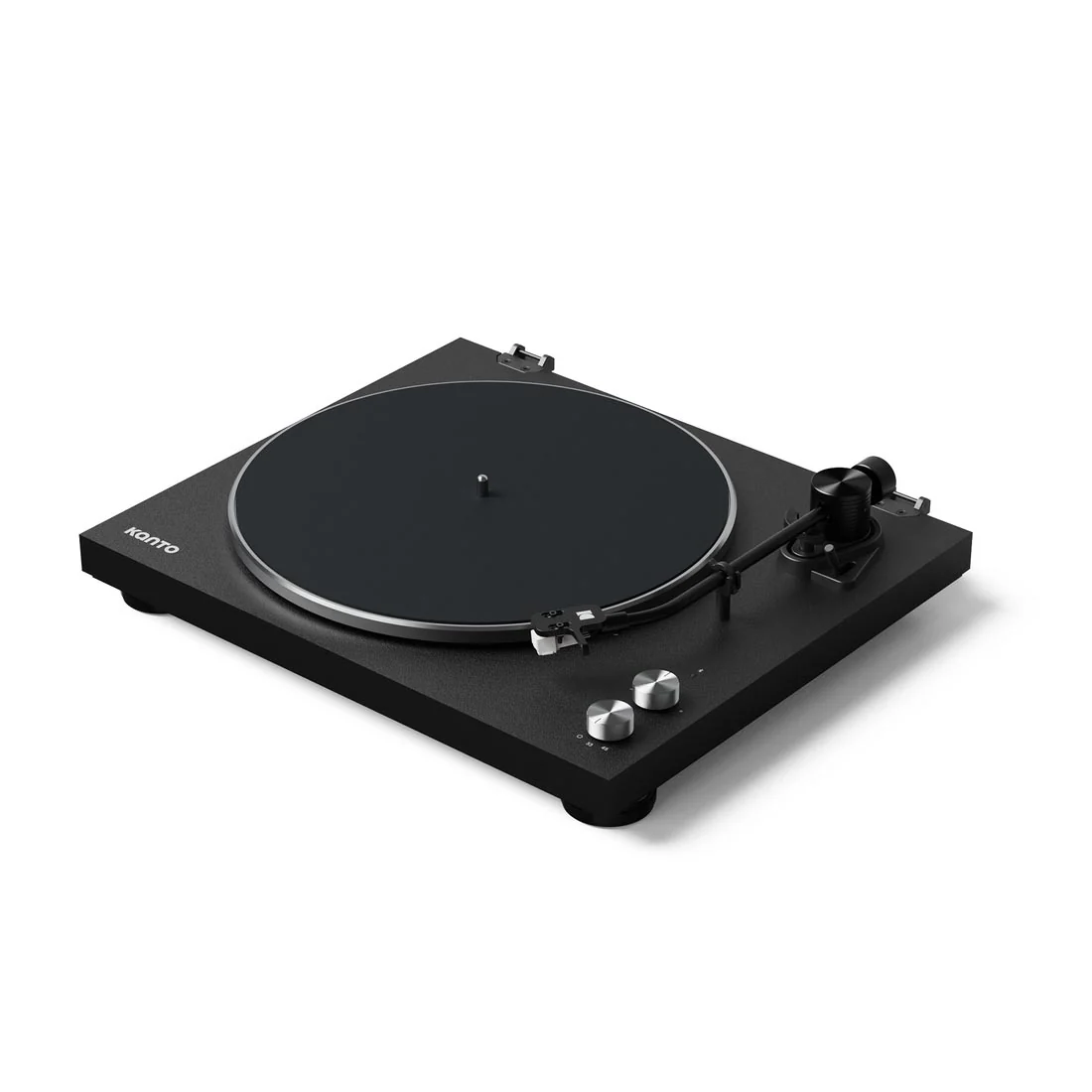 Kanto OBI3VMB Belt Drive Bluetooth Turntable | Onkyo GX-10DBB Compact Powered Bluetooth Bookshelf Speakers - Pair - Black - Bundle - Image 6