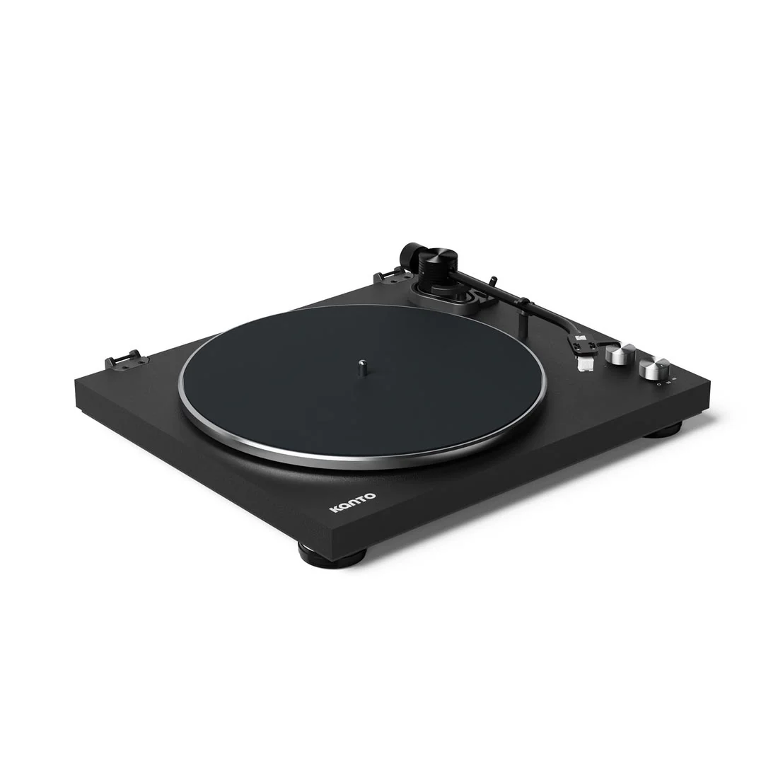 Kanto OBI3VMB Belt Drive Bluetooth Turntable | Onkyo GX-10DBB Compact Powered Bluetooth Bookshelf Speakers - Pair - Black - Bundle - Image 7