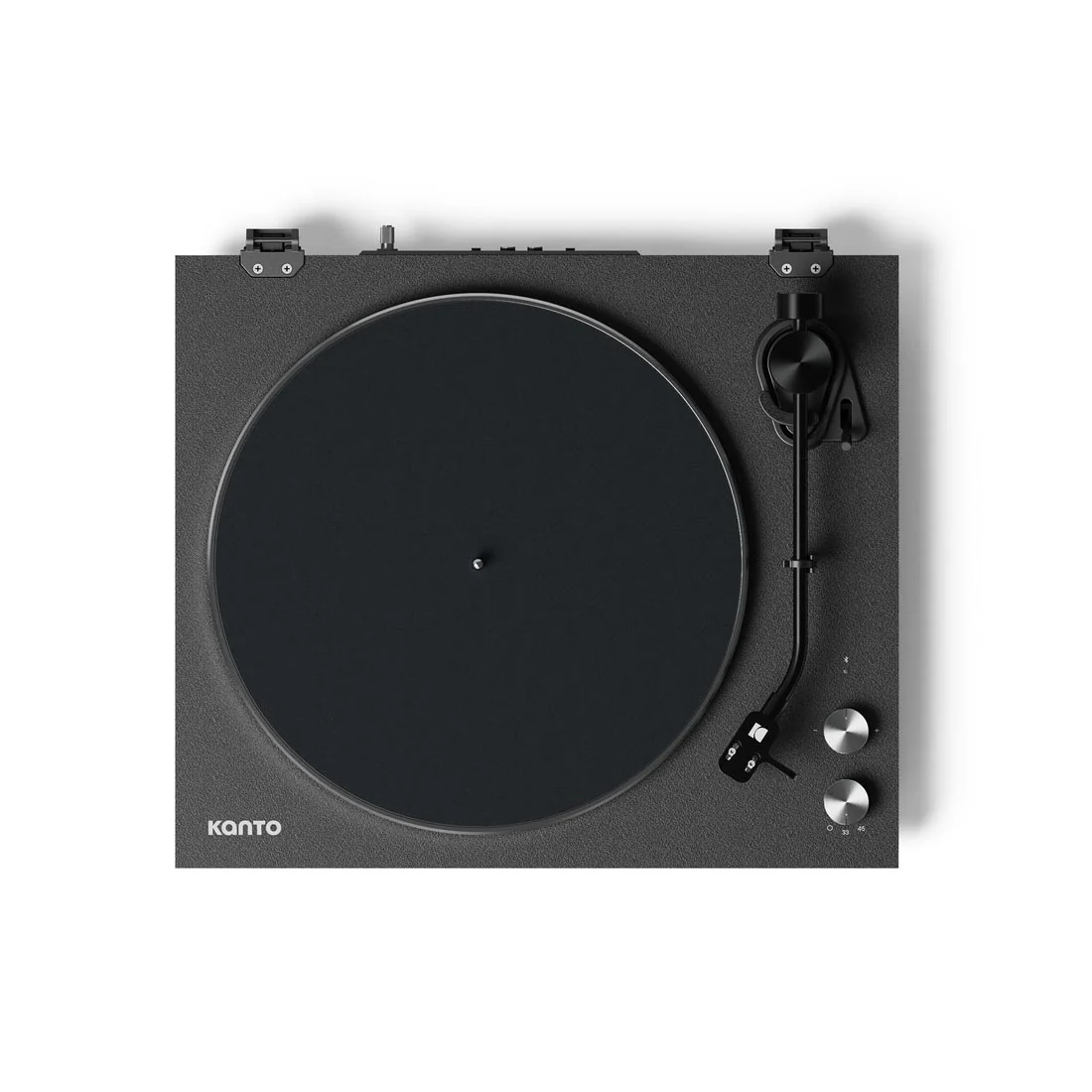 Kanto OBI3VMB Belt Drive Bluetooth Turntable | Onkyo GX-10DBB Compact Powered Bluetooth Bookshelf Speakers - Pair - Black - Bundle - Image 8