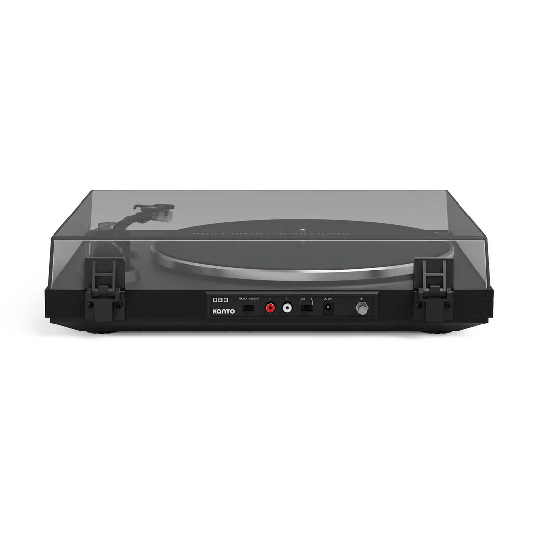 Kanto OBI3VMB Belt Drive Bluetooth Turntable | Onkyo GX-10DBB Compact Powered Bluetooth Bookshelf Speakers - Pair - Black - Bundle - Image 9