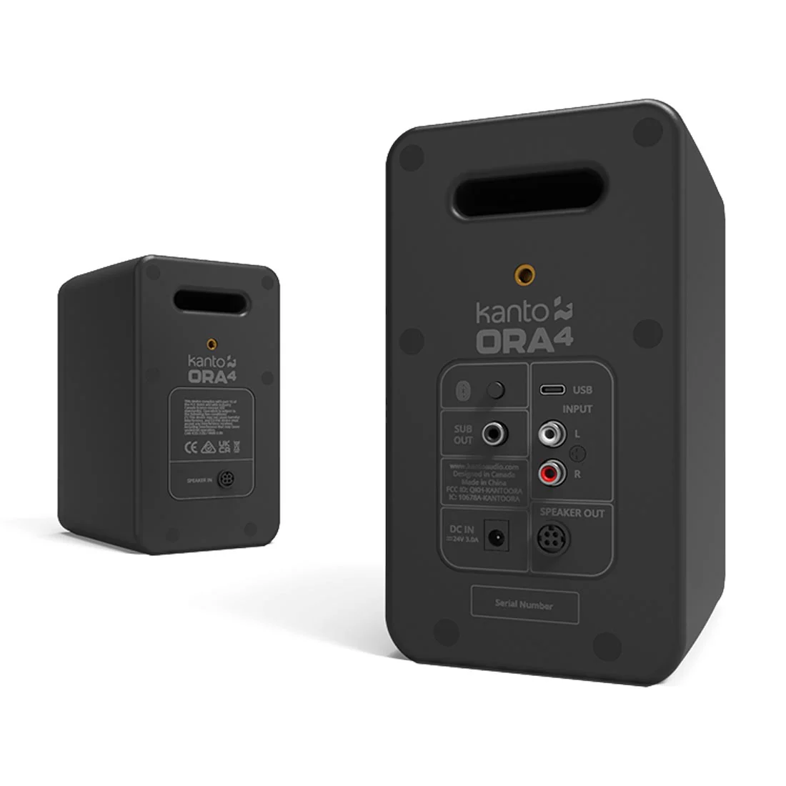 Kanto ORA4 Desktop Speakers with USB-C and Bluetooth - Pair (ORA4MB) - Image 2