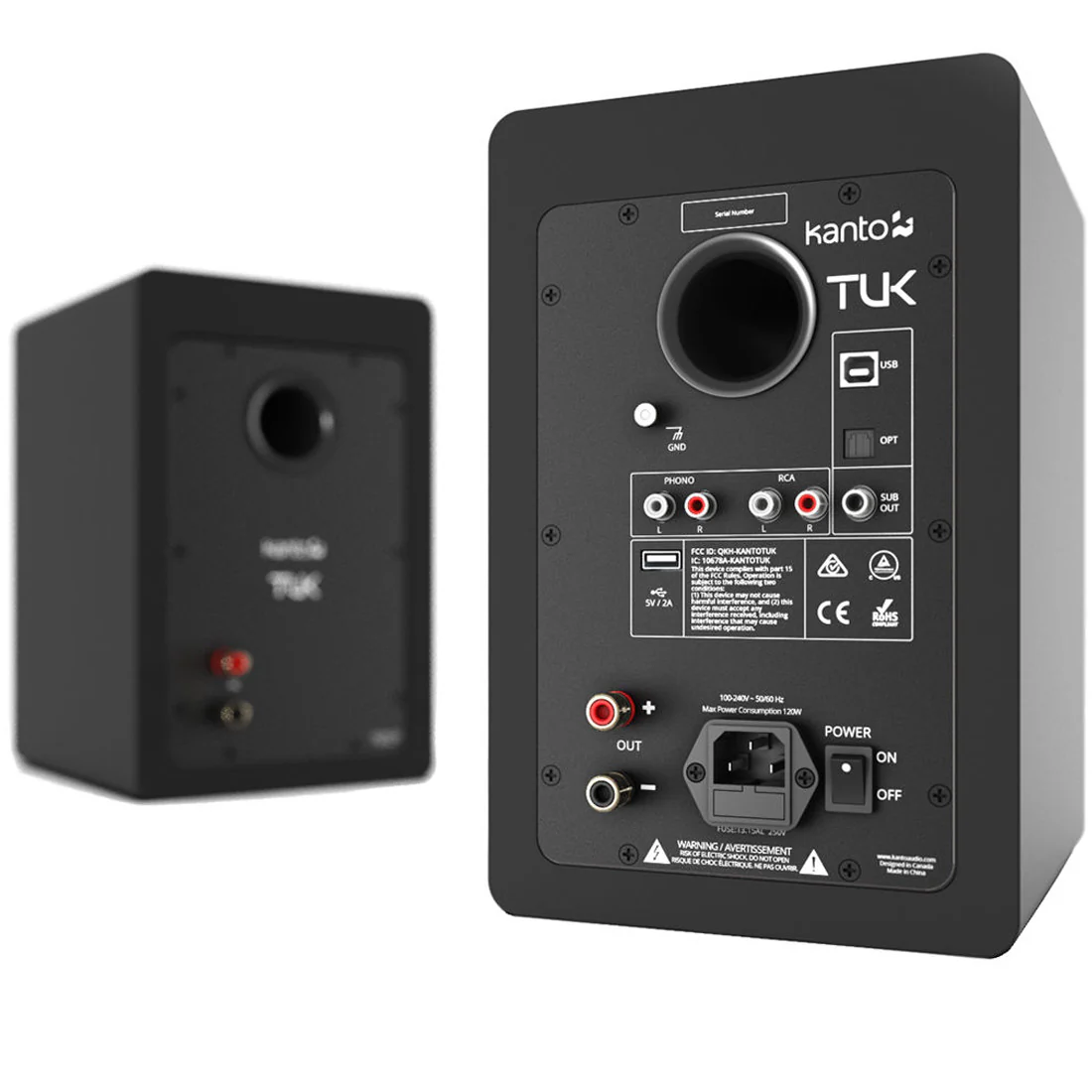 Kanto TUKMB TUK Premium Powered Speakers - Pair - Black (TUKMB) - Image 3
