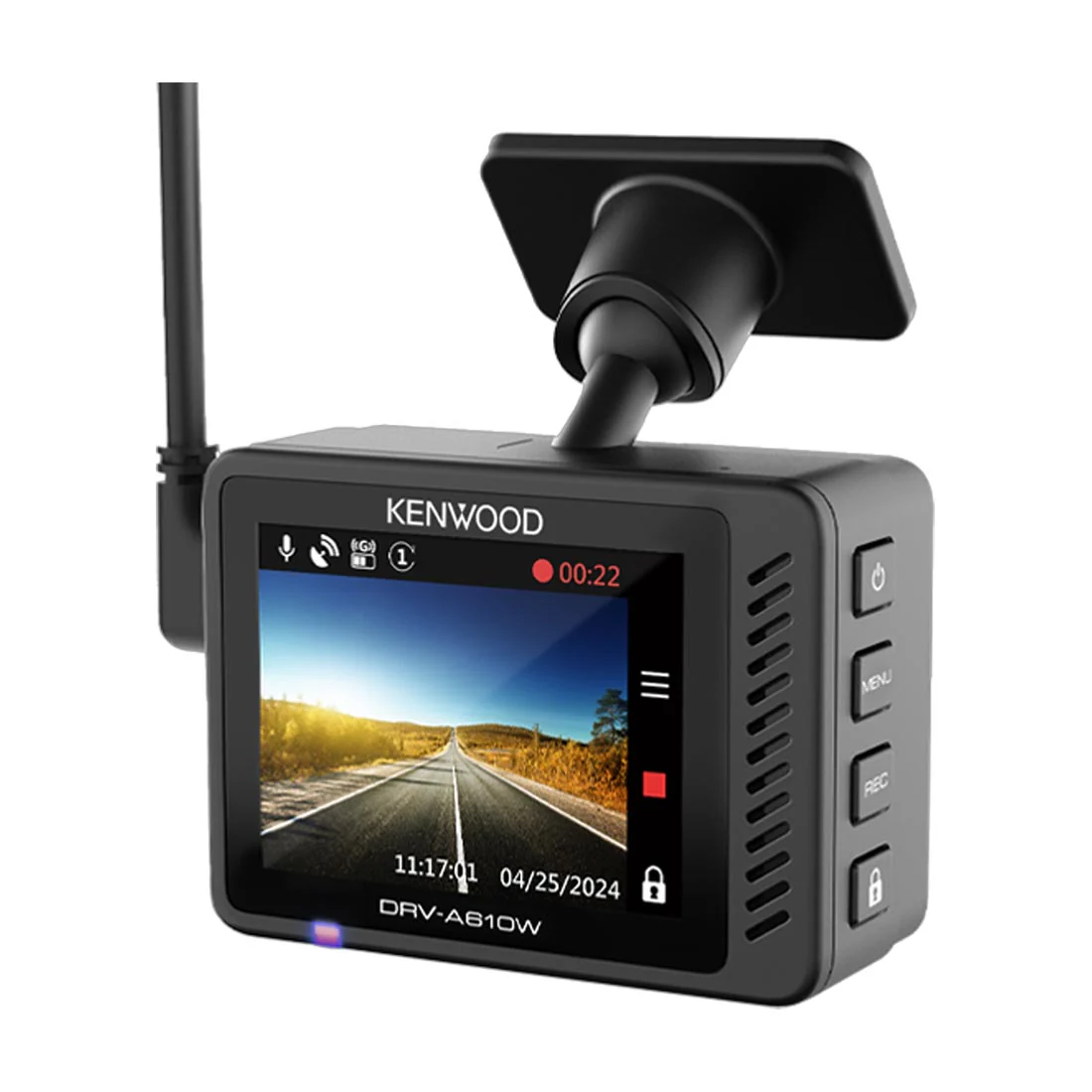 Kenwood DRV-A610WDP 2-Channel Compact 4K HD Dash Camera with 2" Display, Wi-Fi, and GPS - includes Rear-View Cam (DRVA610WDP) - Image 7