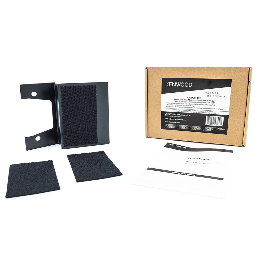 Kenwood eXcelon CA-PLT14RG Dual-Amplifier Mounting Plate for 2014-up Harley-Davidson Road Glide Motorcycles (CAPLT14RG) - Image 2
