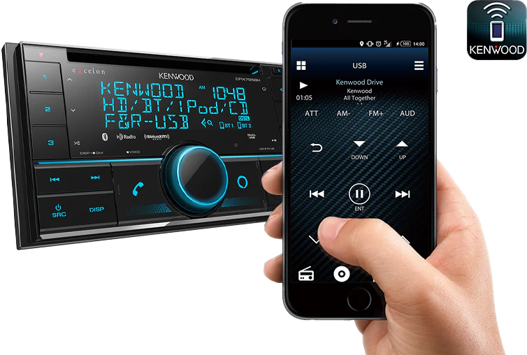 Kenwood eXcelon DPX795BH Dual Din CD Receiver with Bluetooth & HD Radio (DPX795BH) - Image 5