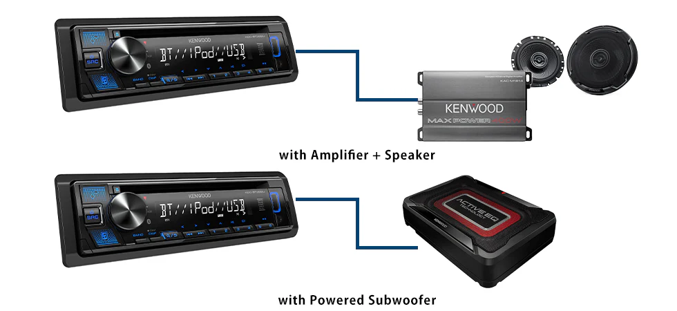 Kenwood eXcelon KDC-X305 CD-Receiver with Bluetooth (KDCX305) - Image 6