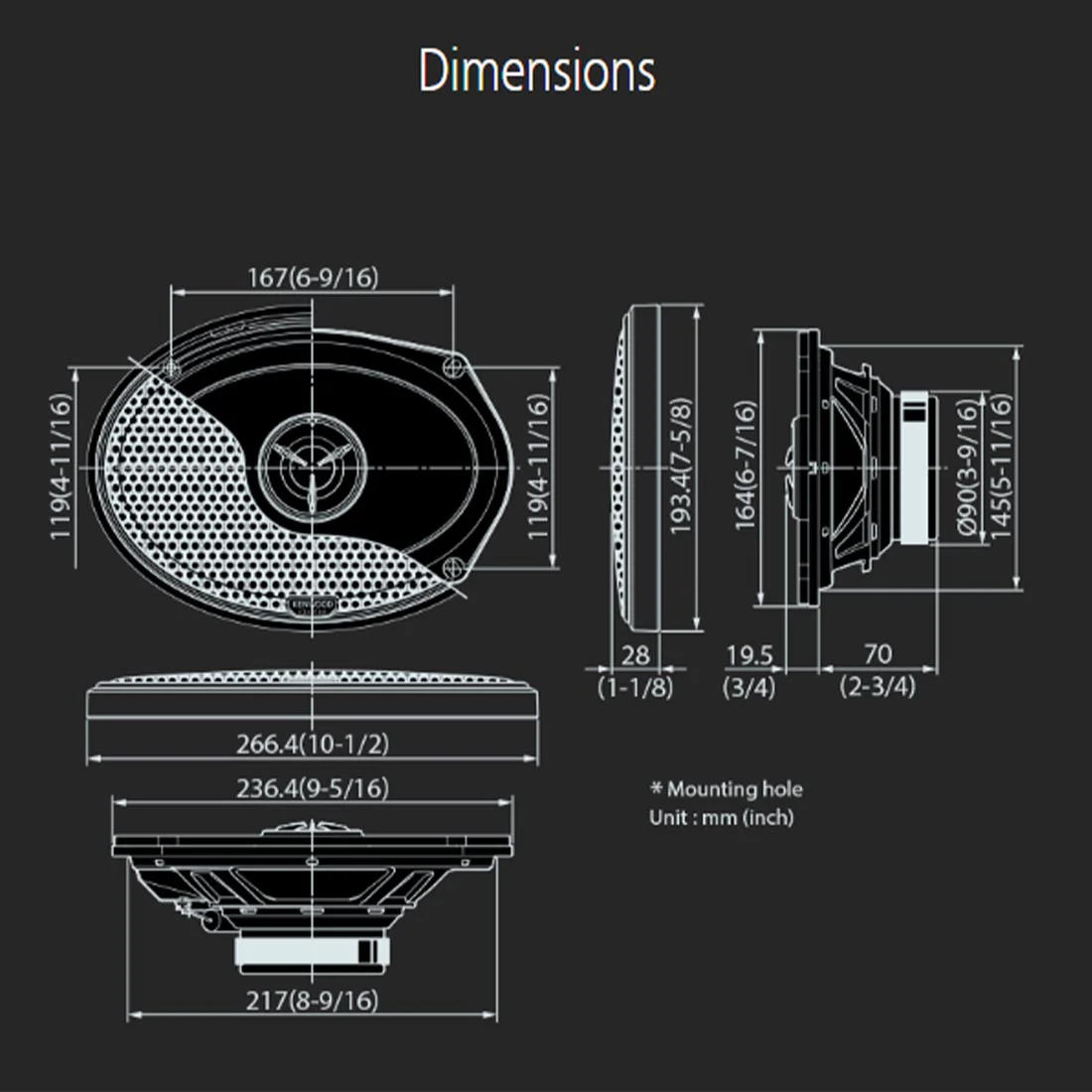 Kenwood eXcelon KFC-X695 6x9" 2-Way Speakers (KFCX695) - Image 5