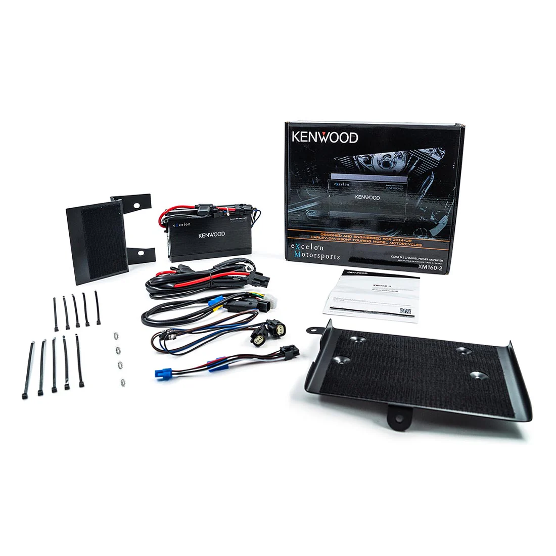 Kenwood eXcelon XM160-2 Compact 2-Channel Power Amplifier for Select 2014-up Harley-Davidson Motorcycles (XM1602) - Image 13