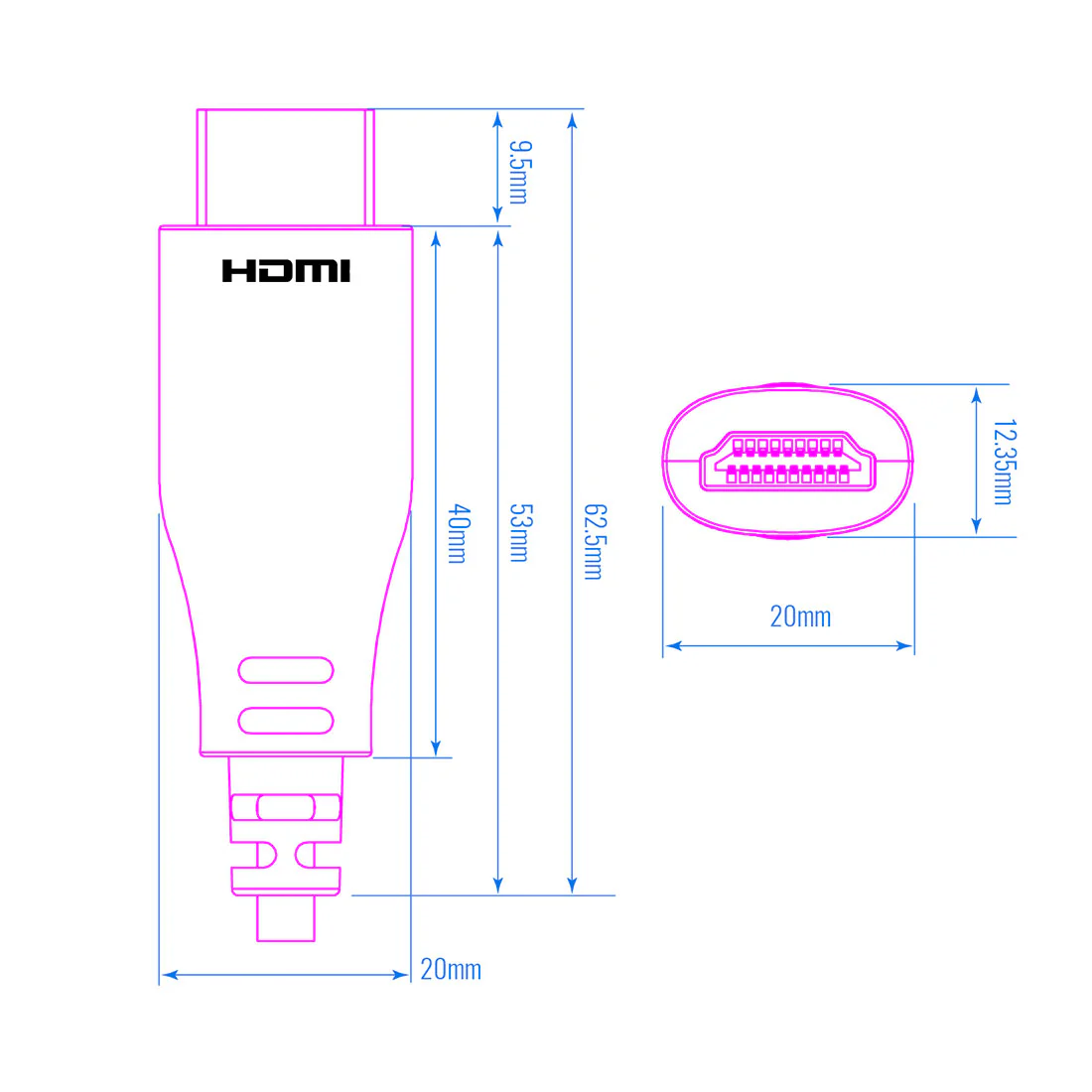 Key Digital KDAOCH197P Plenum Active Optical HDMI Cable - 197FT (KDAOCH197P) - Image 2