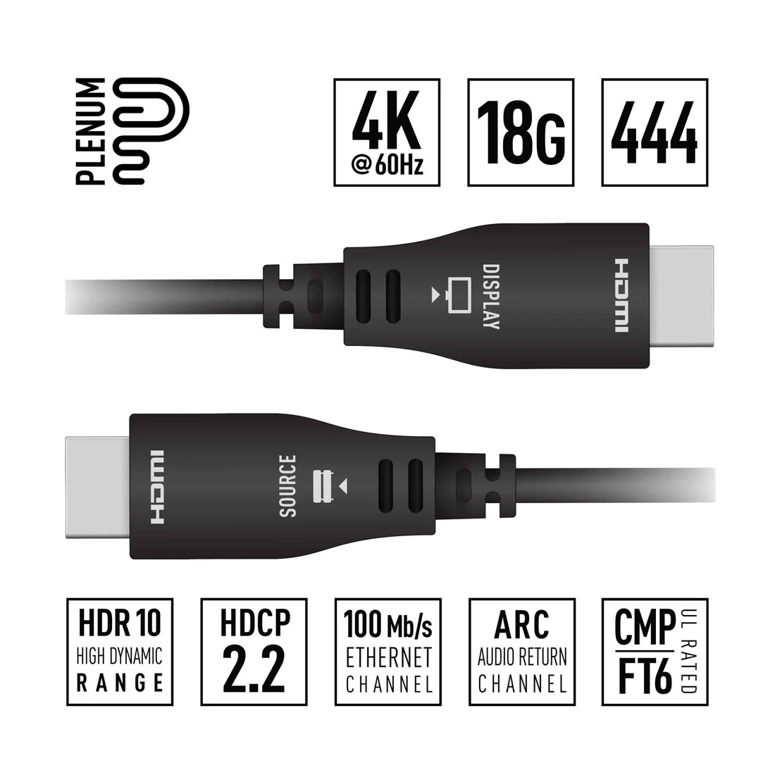 Key Digital KDAOCH230P Plenum Optical HDMI Cable (KDAOCH230P)