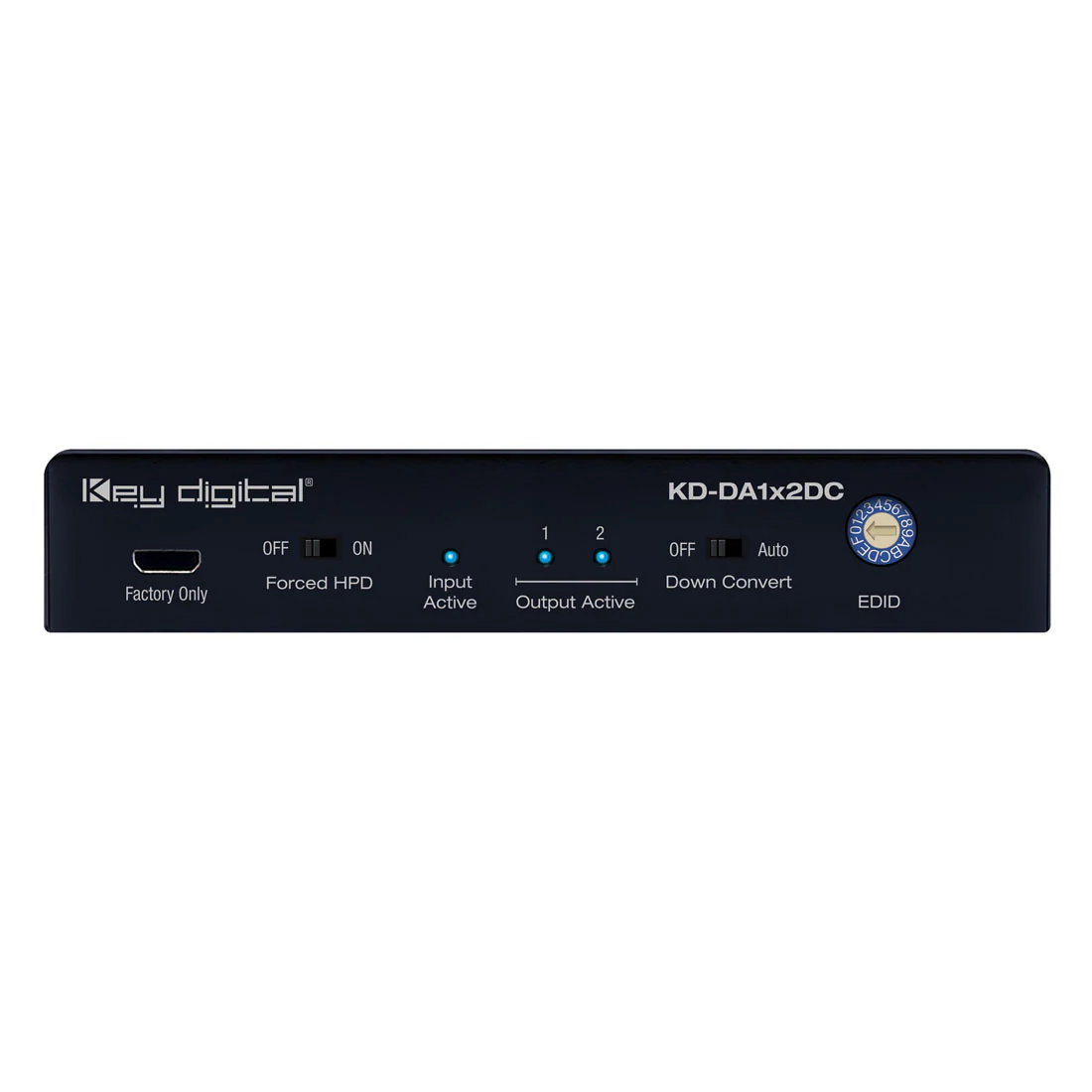 Key Digital KDDA1X2DC 2 Output HDMI Splitter Distribution Amp (KDDA1X2DC) - Image 2