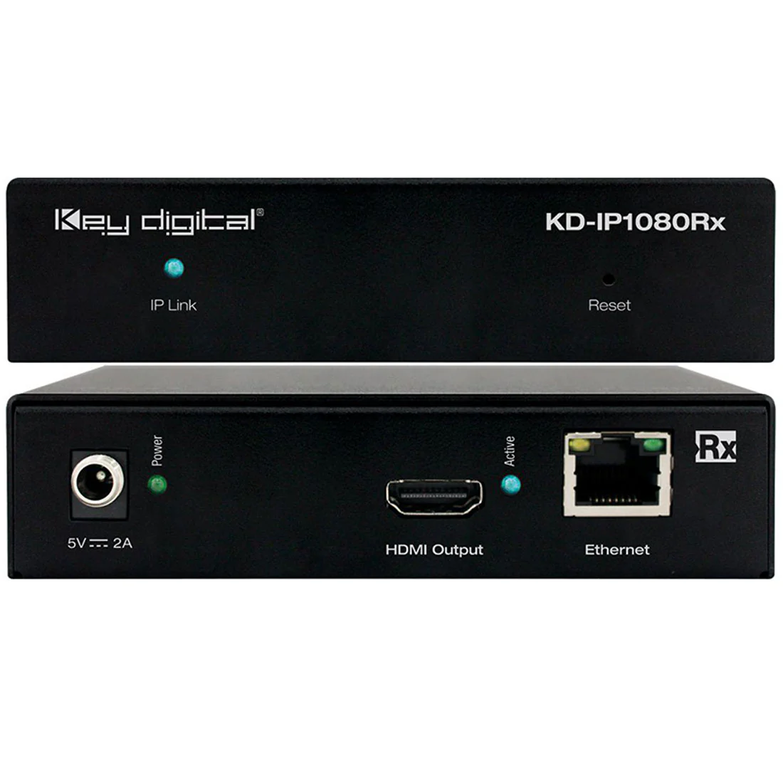 Key Digital KDIP1080RX HDMI over IP with POE (Rx) Receiver with Redundant Power Connection (KDIP1080RX)