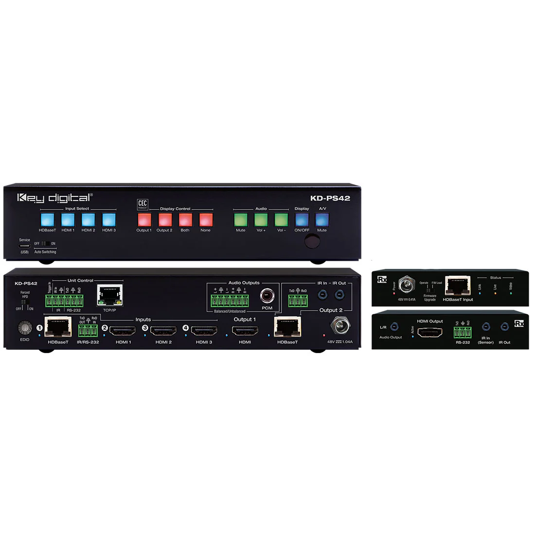 Key Digital KDPS42 4K/18G Presentation Switcher with 4 Inputs (KDPS42)