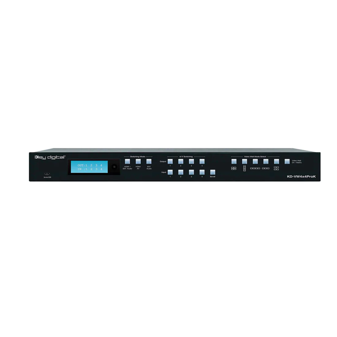 Key Digital KDVW4X4PRO4K Video Wall Processor (KDVW4X4PRO4K) - Image 3