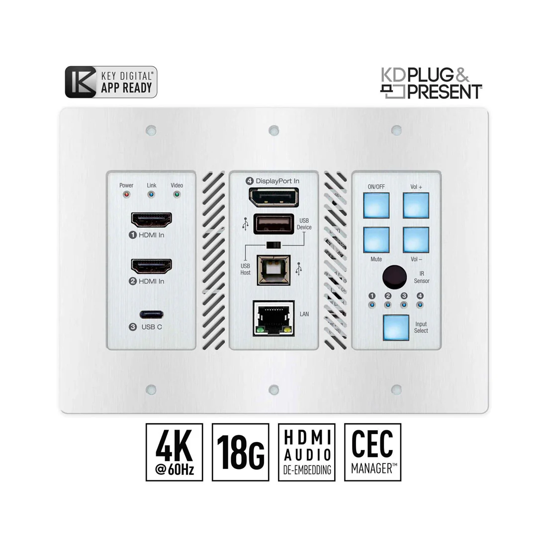 Key Digital KDX4X1WUTX 4 Input Multi-format Switcher (KDX4X1WUTX)