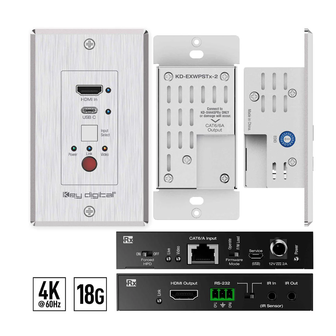 Key Digital KDXWPS Wall Plate Extender Set (KDXWPS)