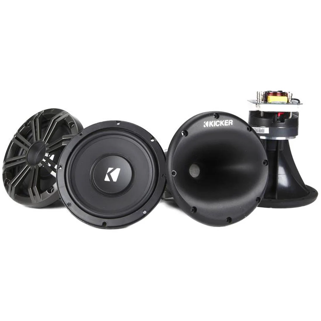 Kicker 41KMS674C 6.75" Marine Component Speaker Tower System (41KMS674C) - Image 2