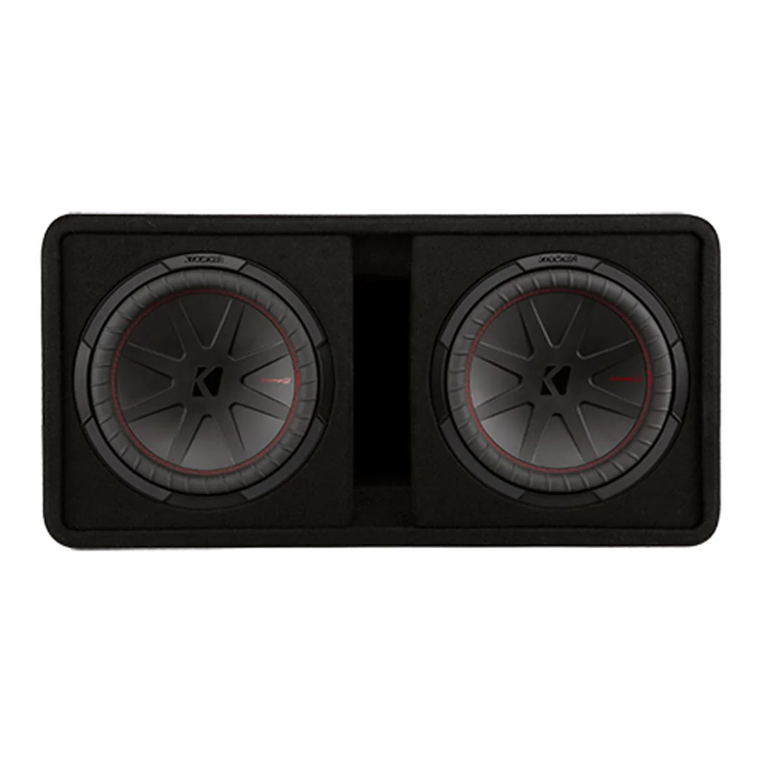 Kicker 448DCWR122 2-Ohm Ported Enclosure Loaded with Dual 12" CompR Subwoofers (48DCWR122)