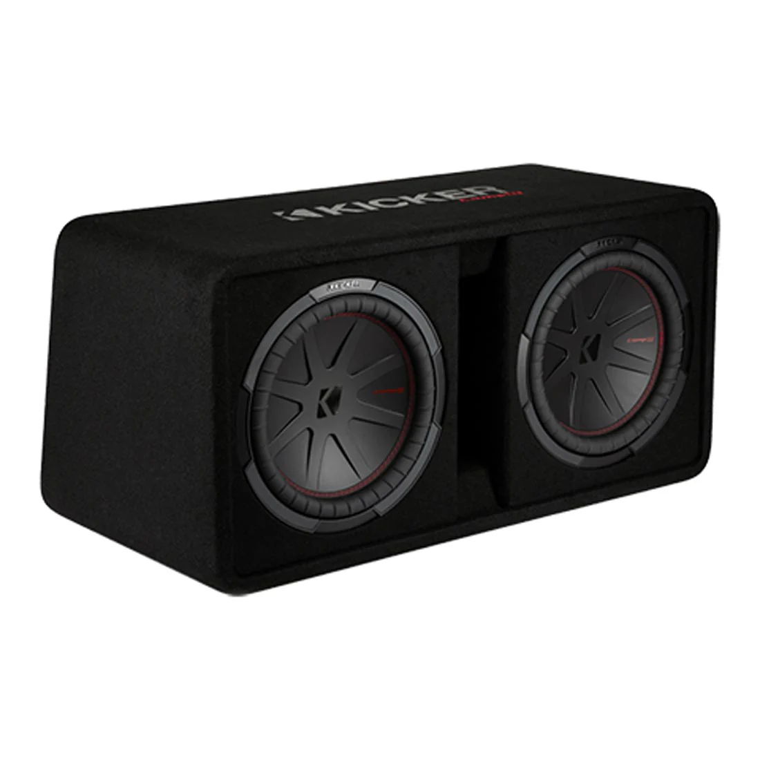 Kicker 448DCWR122 2-Ohm Ported Enclosure Loaded with Dual 12" CompR Subwoofers (48DCWR122) - Image 3