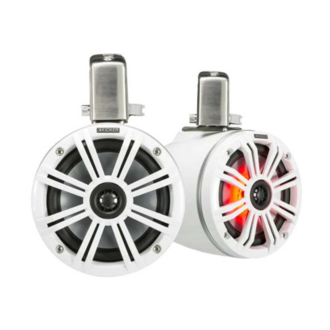 Kicker 45KMTC65W 6.5" Wakeboard Tower Speakers - White (45KMTC65W)