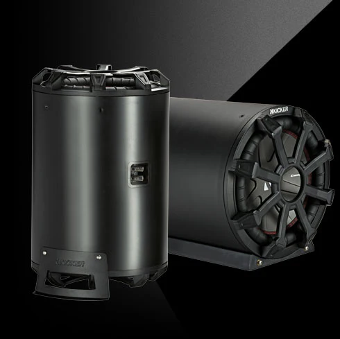Kicker 46CWTB102 Weather-Proof Sealed Tube Enclosure with One 10" 2-ohm Subwoofer and 10" Passive Speaker (46CWTB102) - Image 5