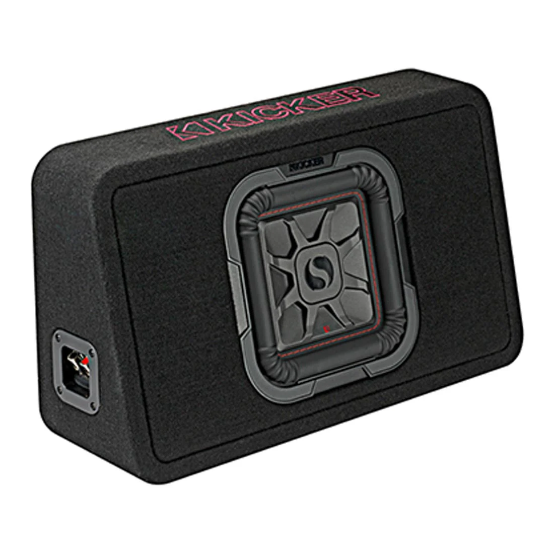 Kicker 46TL7T82 Sealed 2-Ohm Enclosure with Single Square L7T Series 8" Shallow-Mount Subwoofer (46TL7T82) - Image 4