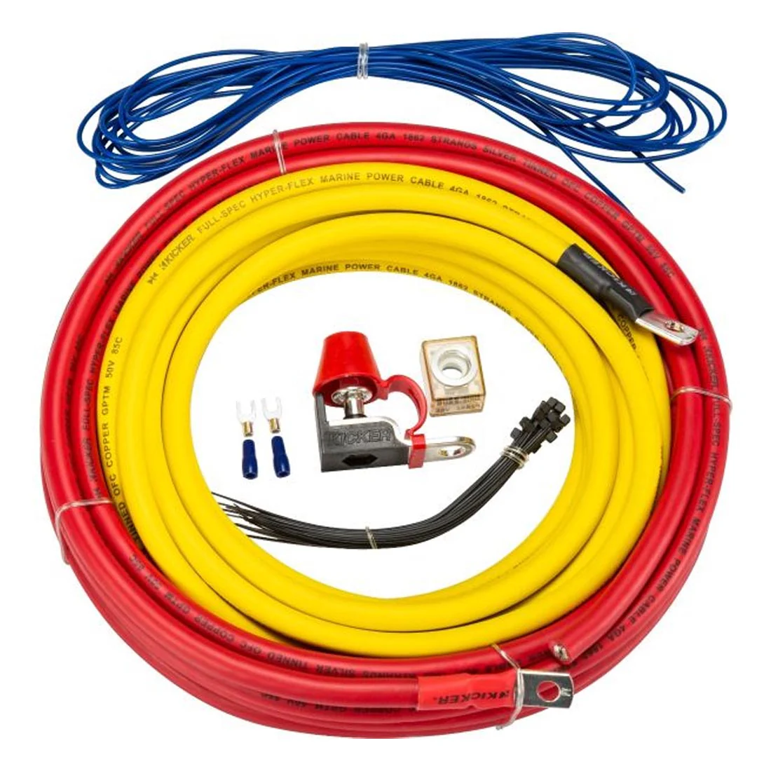Kicker 47KMPK4 Marine-Grade 4-Gauge Amplifier Wiring Kit (47KMPK4)