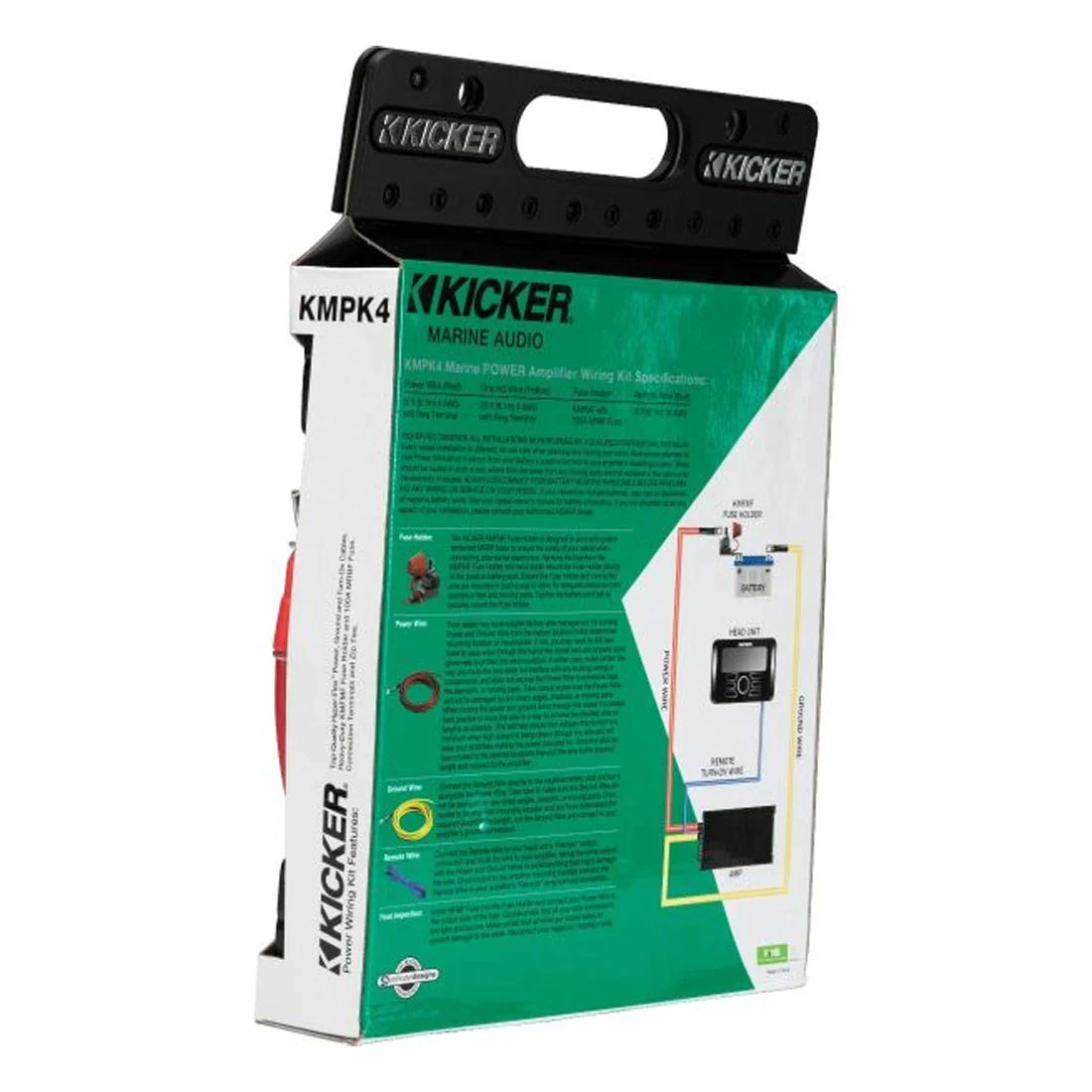Kicker 47KMPK4 Marine-Grade 4-Gauge Amplifier Wiring Kit (47KMPK4) - Image 3