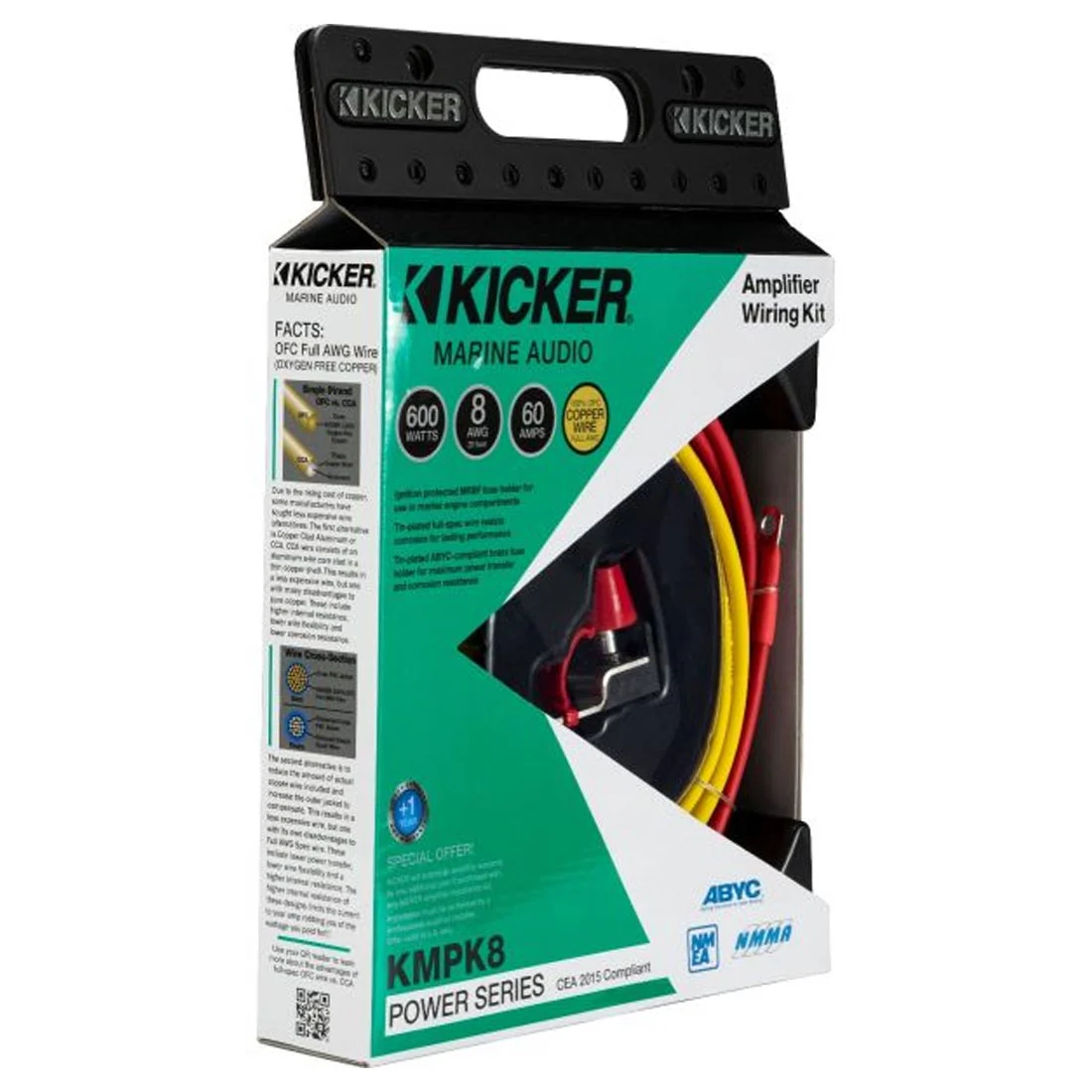 Kicker 47KMPK8 Marine-Grade 8-Gauge Amplifier Wiring Kit (47KMPK8) - Image 2