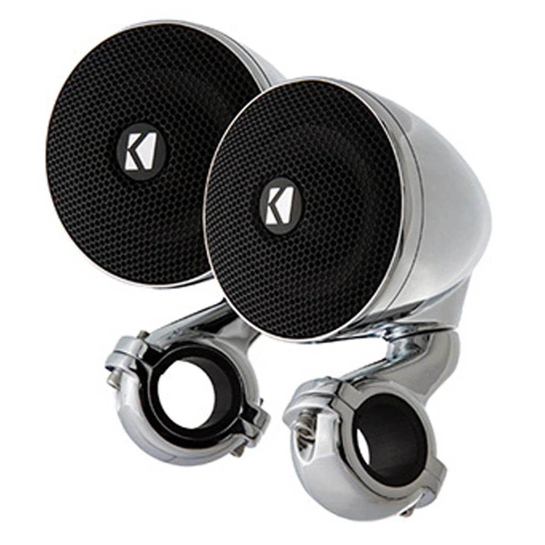 Kicker 47PSM34 3" Enclosed Mountable 4-Ohm Speaker Pods - Chrome (47PSM34)
