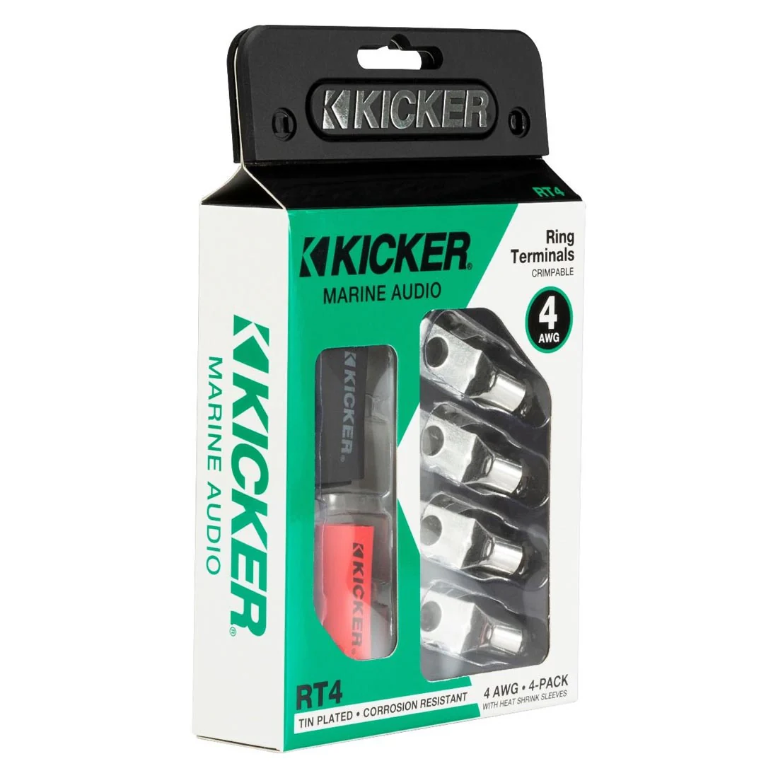 Kicker 47RT4 4 AWG Marine Ring Terminals - 4-Pack - Image 2