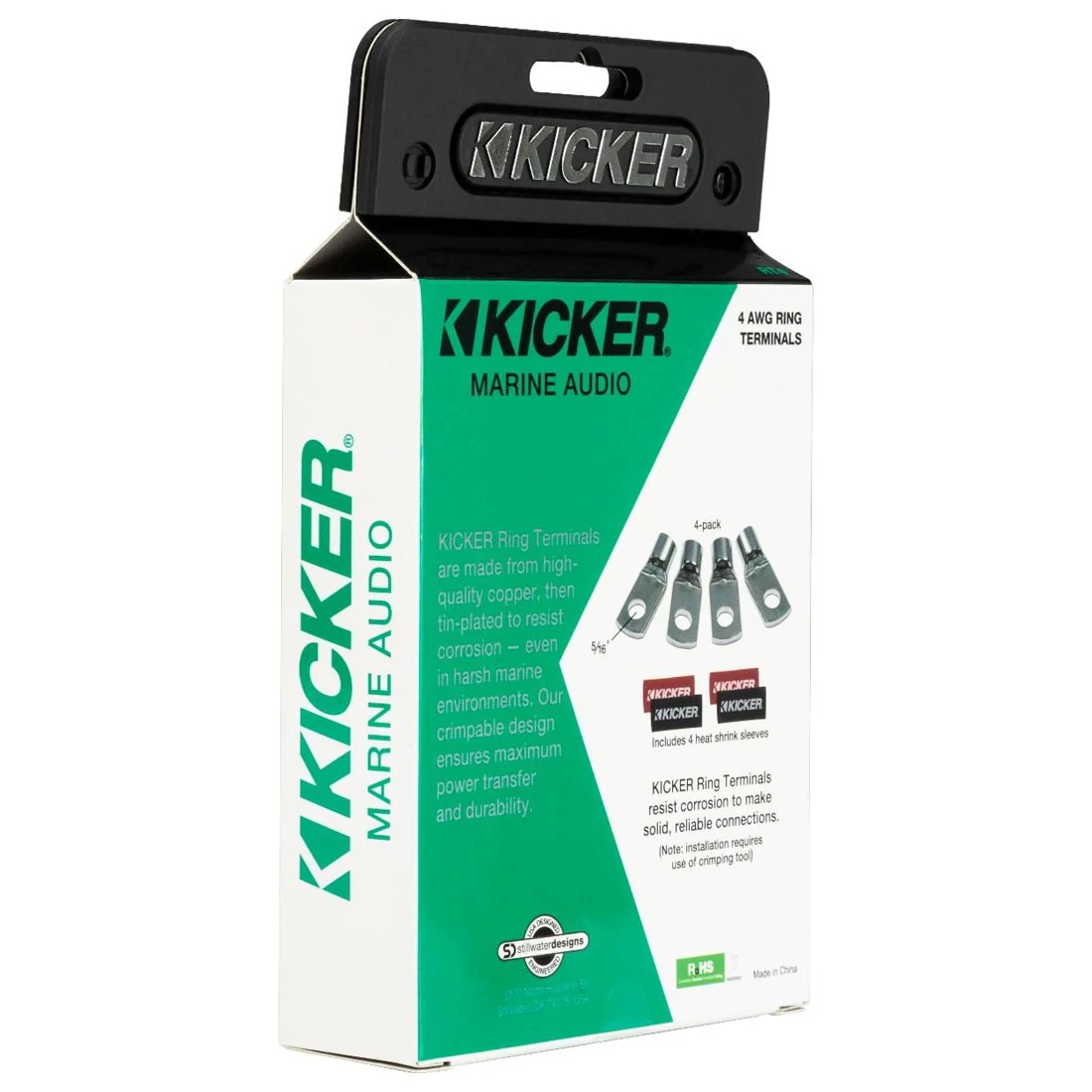Kicker 47RT4 4 AWG Marine Ring Terminals - 4-Pack - Image 3