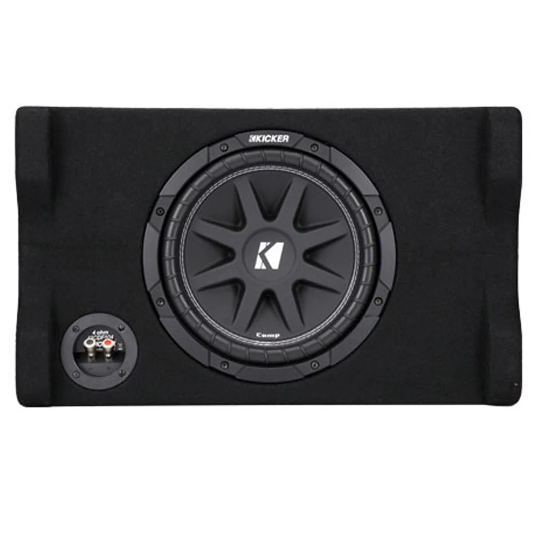 Kicker 48CDF104 Comp Series 10" 4-Ohm Sealed Downward-Firing Loaded Subwoofer Enclosure (48CDF104)