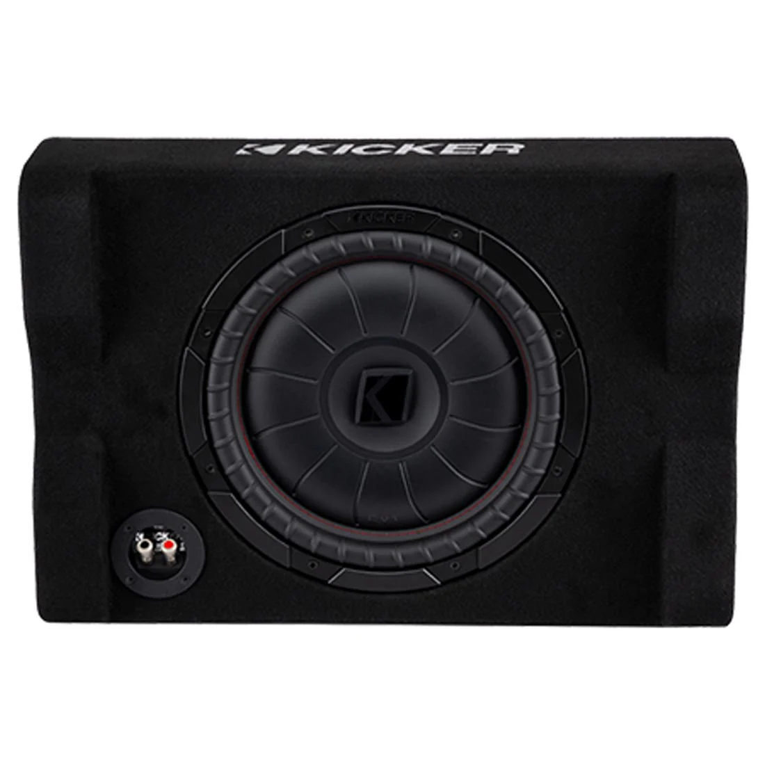Kicker 48CVTDF122 Sealed Downward-Firing Enclosure with 12" 2-Ohm Shallow-Mount Subwoofer (48CVTDF122)
