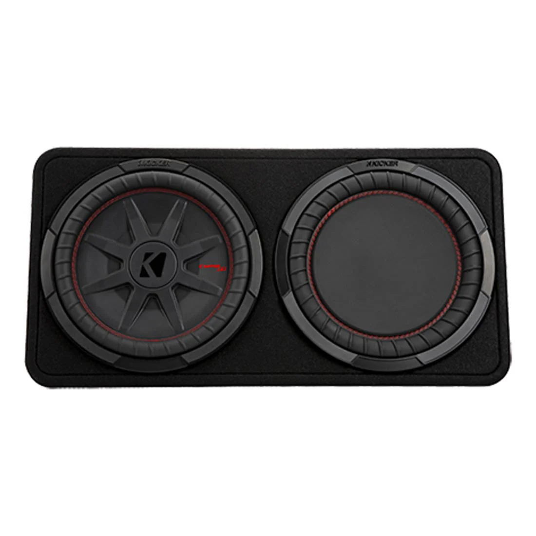 Kicker 48TCWRT122 Truck-Style 2-Ohm Sealed Enclosure with Single 12" CompRT Subwoofer and Passive Radiator (48TCWRT122)