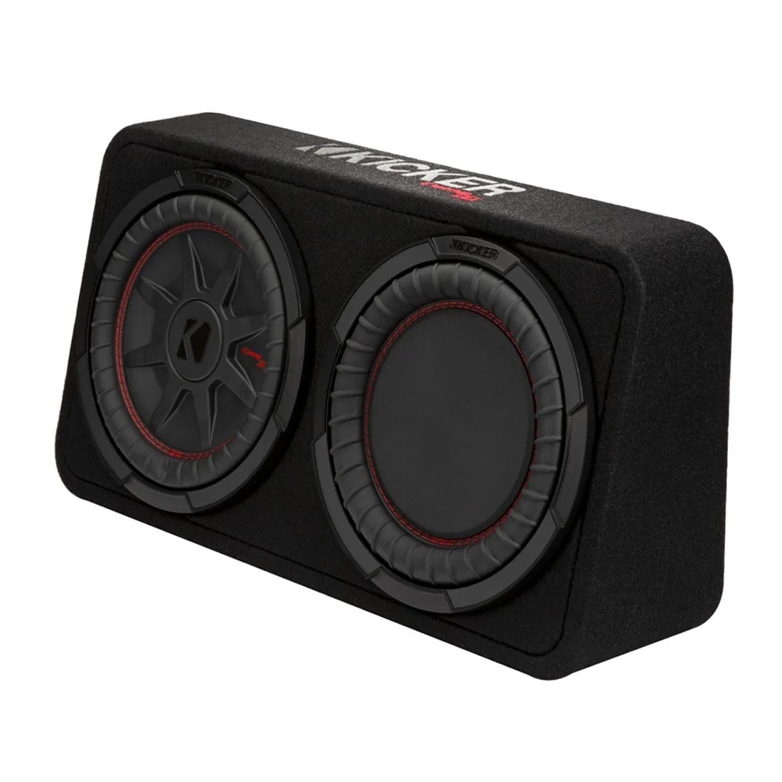 Kicker 48TCWRT82 Truck-Style Sealed Enclosure with Single 8" CompRT Subwoofer and Passive Radiator (48TCWRT82)
