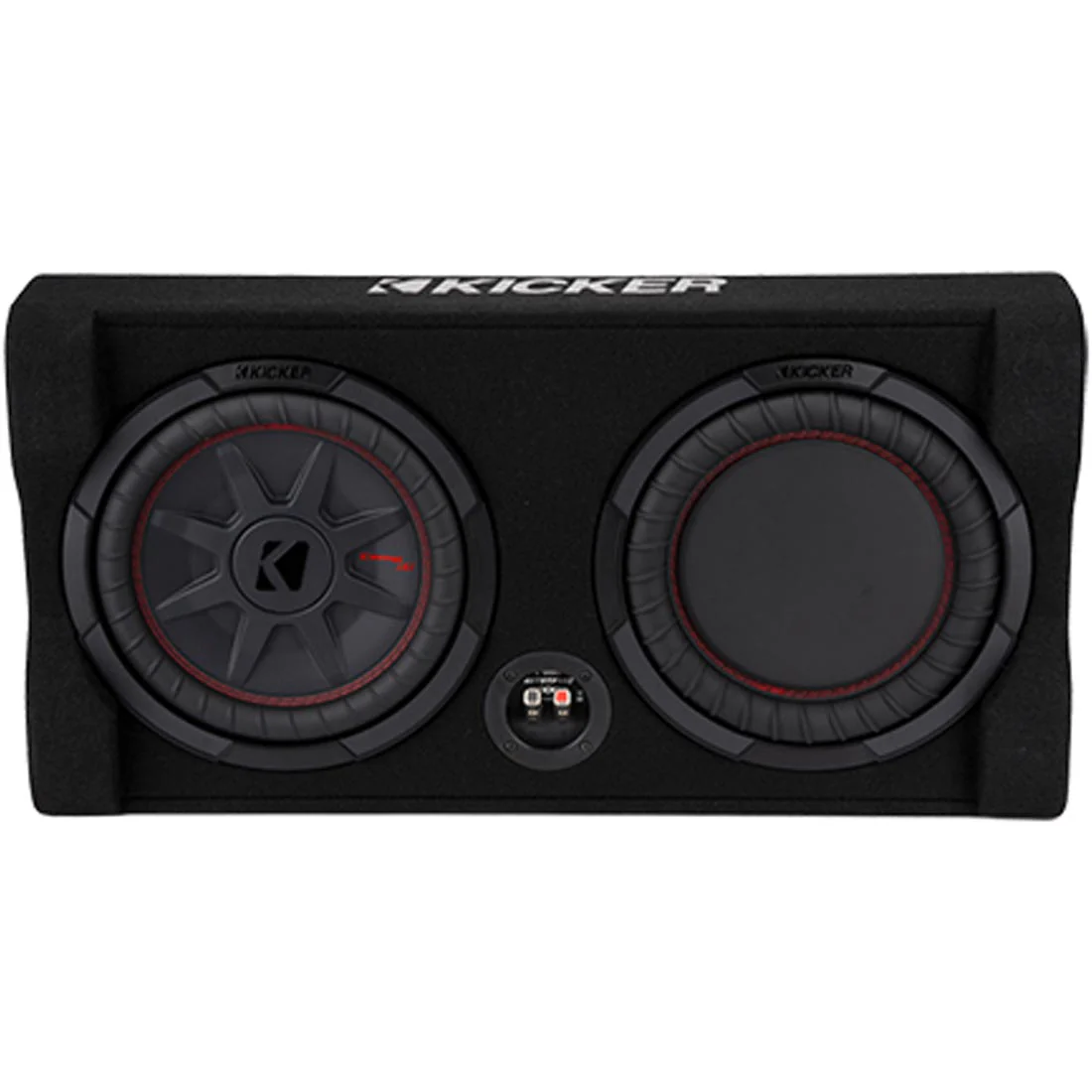 Kicker 48TRTP102 Sealed 2-Ohm Downward-Firing Enclosure with CompRT 10" Shallow-Mount Subwoofer and Passive Radiator (48TRTP102)