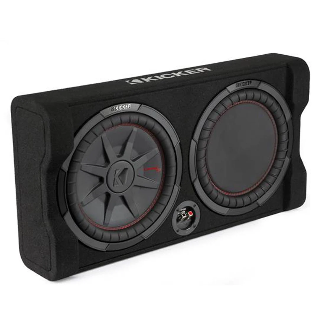 Kicker 48TRTP122 Sealed 2-Ohm Downward-Firing Enclosure with CompRT 12" Shallow-Mount Subwoofer and Passive Radiator (48TRTP122)