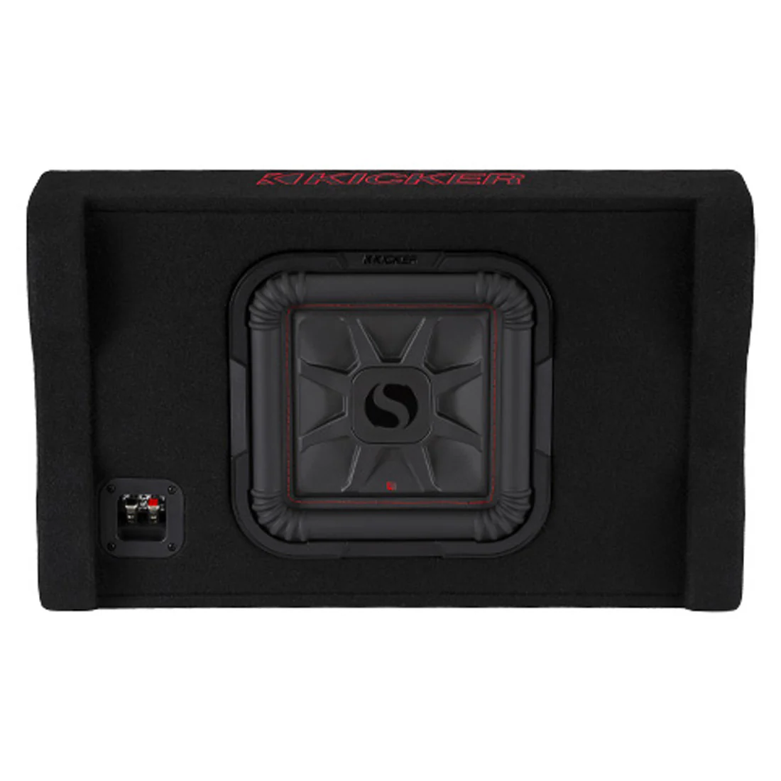 Kicker 49L7TDF102 Loaded Sealed Downward-Firing 2-Ohm Enclosure with Single L7T 10" Shallow-Mount Square Subwoofer (49L7TDF102)