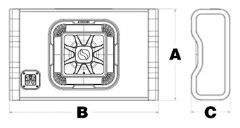 Kicker 49L7TDF102 Loaded Sealed Downward-Firing 2-Ohm Enclosure with Single L7T 10" Shallow-Mount Square Subwoofer (49L7TDF102) - Image 6