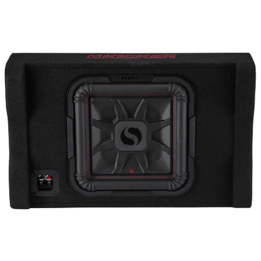 Kicker 49L7TDF122 Sealed Downward-Firing Enclosure with L7T 12" Shallow-Mount Square Subwoofer (49L7TDF122)